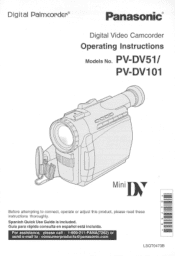 Panasonic PVDV101 Digital Movie Camera