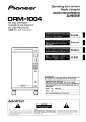 Pioneer DRM-1004 Operating Instructions