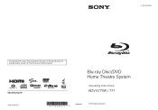 Sony BDV-E770W Operating Instructions