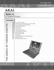 Akai PDVD172 Brochure