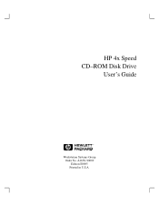 HP Model 715/80 hp 4x speed CD-ROM disk drive user's guide (a1658-90669)
