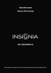 Insignia NS-32D20SNA14 User Manual (Spanish)
