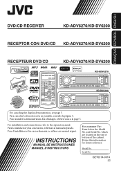 JVC KD-DV6200 Instructions
