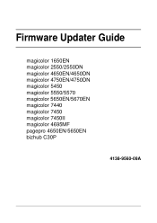 Konica Minolta pagepro 4650EN Firmware Updater Guide
