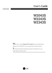 LG W2043SE-PF User Guide