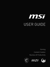 MSI Bravo 15 B7E User Manual