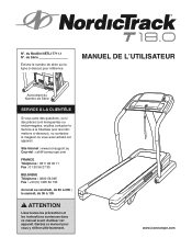 NordicTrack T18.0 Treadmill French Manual