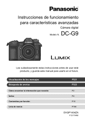 Panasonic DC-G9KBODY Advanced Operating Manual Spanish