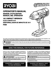 Ryobi P260 Operation Manual