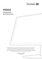 ViewSonic VX2416 User Guide Espanol