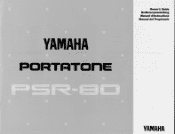 Yamaha PSR-80 Owner's Manual (image)