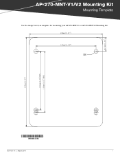 Dell W-Series 277 AP-270-MNT-V1 and AP-270-MNT-V2 Mounting Template