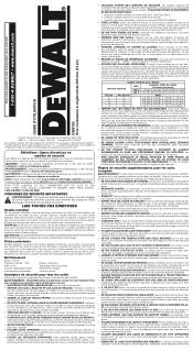 Dewalt DWS780 Instruction Manual
					                        
					                            - French