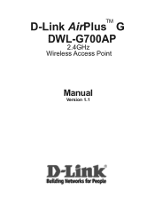 D-Link DWL-G700AP Product Manual