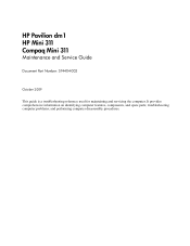 HP Mini 311-1038NR HP Pavilion dm1 HP Mini 311 Compaq Mini 311 - Maintenance and Service Guide