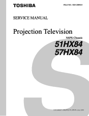 Toshiba 57HX84 Service Manual