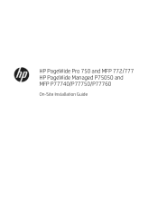 HP PageWide Managed P75050 On-Site Installation Guide