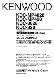 Kenwood KDC-MP4028 Instruction Manual