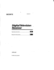 Sony DTR-HD1 Operating Instructions