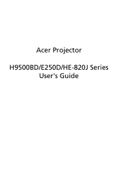 Acer H9500BD User Manual