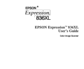 Epson 836XL User Manual