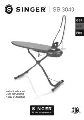 Singer 3040 INTEGRATED IRONING BOARD SYSTEM Instruction Manual