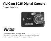 Vivitar 8025 VC8025 User Manual