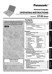 Panasonic CF-50GB2UUKM Operating Instructions