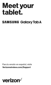 Samsung Galaxy Tab A 8.4 2020 Verizon Quick Start Guide