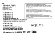 Sharp 4T-B80CT1U Operation Manual