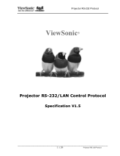 ViewSonic PA503HD RS-232/LAN Control Protocol Specification V1.5