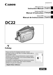 Canon DC22 DC22 Instruction Manual