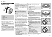 Canon EF-M 18-55mm f3.5-5.6 IS STM User Manual