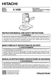 Hitachi S18SB Instruction Manual