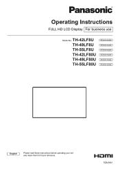Panasonic TH-55LF80 Operating Instructions