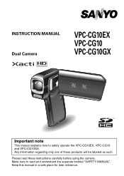 Sanyo VPC-CG10P Owners Manual