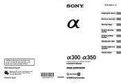 Sony DSLR-A300 Instruction Manual