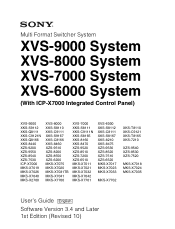 Sony XVS-8000 Users Guide