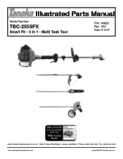 Tanaka TBC-255SFK Parts List