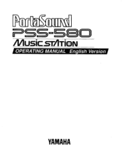 Yamaha PSS-580 Owner's Manual (image)