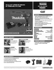 Makita FD09R1 FD09R1 New Tool Flyers English