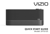 Vizio SP70-D5 Quick Start Guide