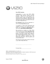 Vizio VP42HDTV20A User Manual