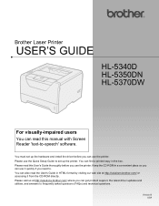 Brother International HL-5370DW/HL-5370DWT Users Guide