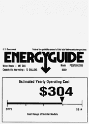 GE PG38T09AXK Energy Guide