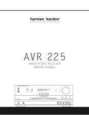 Harman Kardon AVR 225 Owners Manual