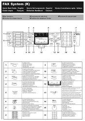 Kyocera KM-1820 Fax System (K) Quick Guide (Multi-Language)