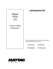 Maytag MBR2562KES Parts List