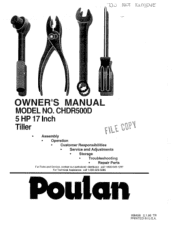 Poulan CHDR500D User Manual