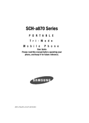 Samsung SCH A870 User Manual (ENGLISH)